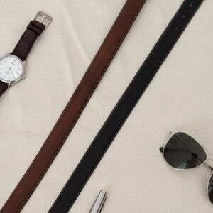 Bellanin & Venturi Leather Belts Set Made in Italy